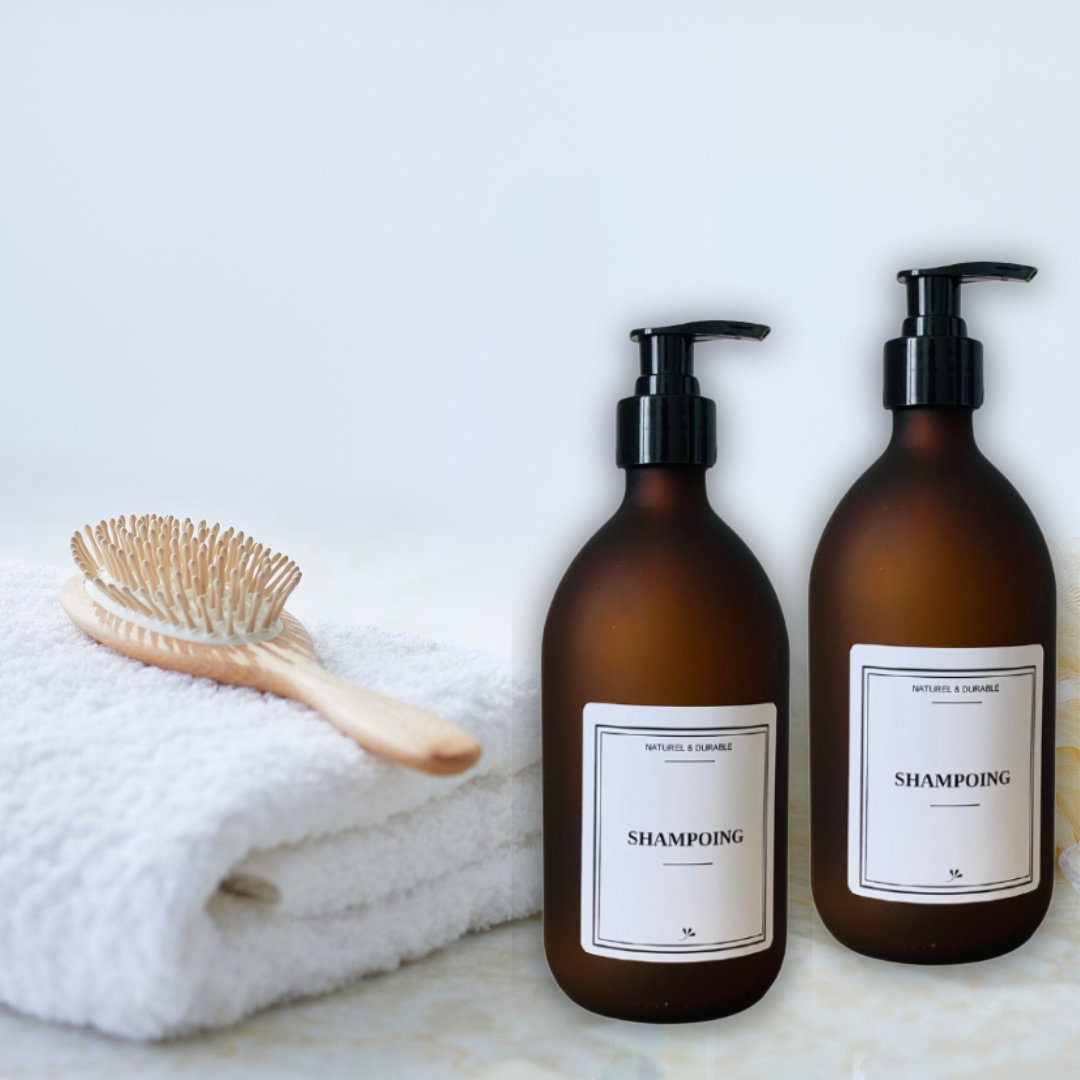 Duo Flacons en verre - Shampoing
