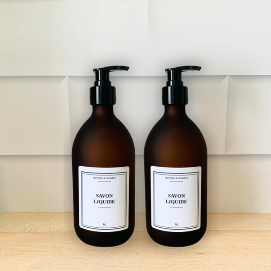 Duo Flacons en verre - Distributeurs Savon Liquide