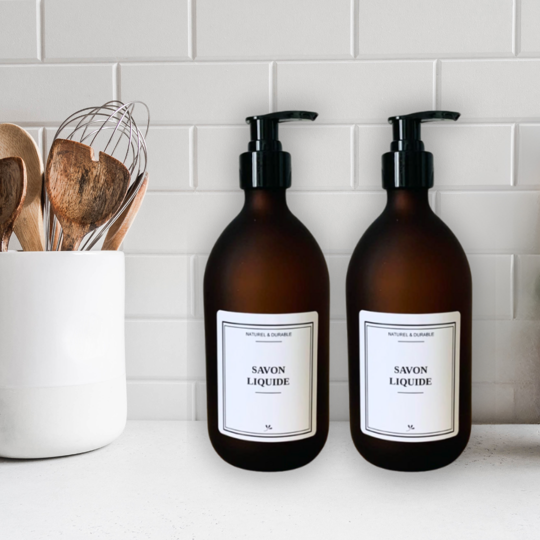 Duo Flacons en verre - Distributeurs Savon Liquide