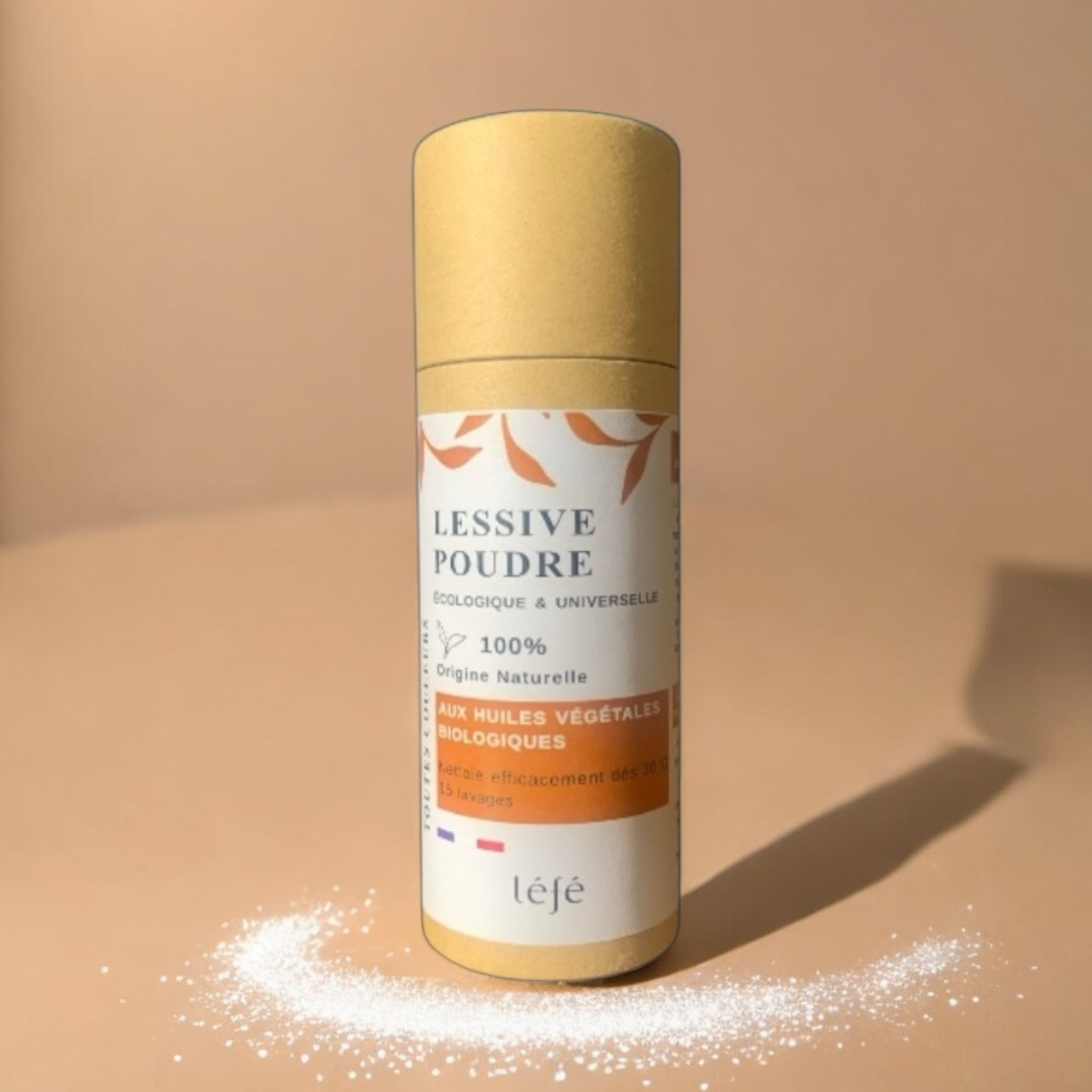 Pack Lessive Poudre 75 lavages – Tube doseur et sa Recharge