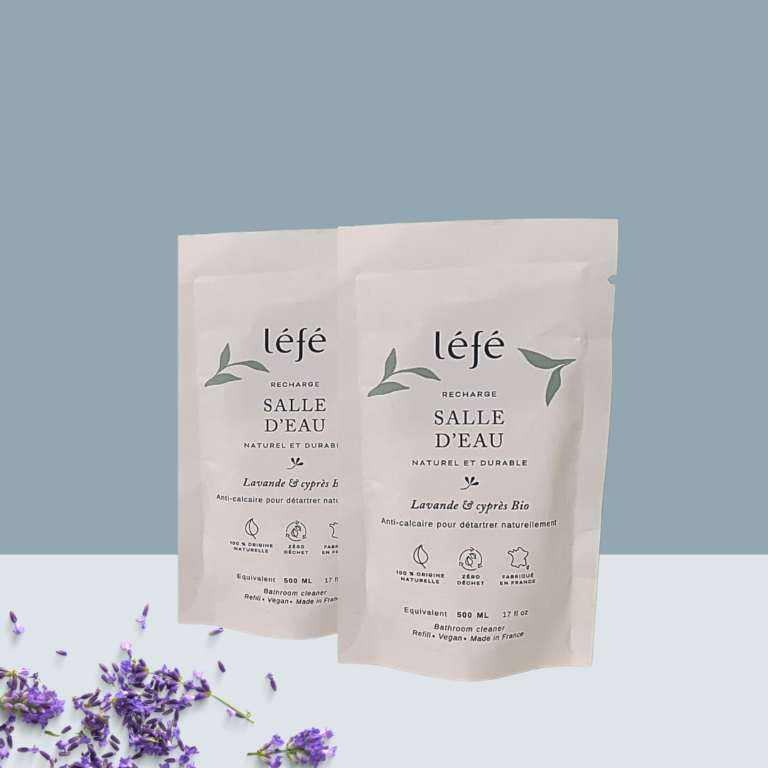 Pack Détartrants Ecologiques – recharges spray lavande&cyprès – Léfé