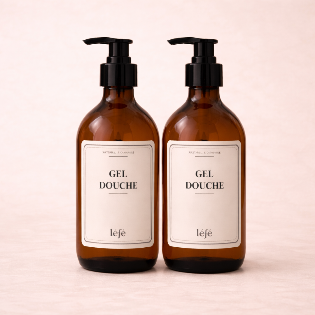 Duo Flacons en verre - Gel Douche