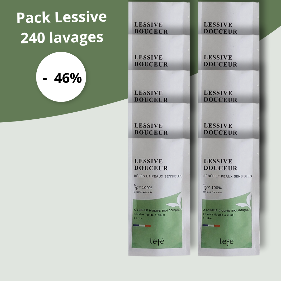 Pack Lessive Famille 3 à 12L – jusqu’à 240 lavages